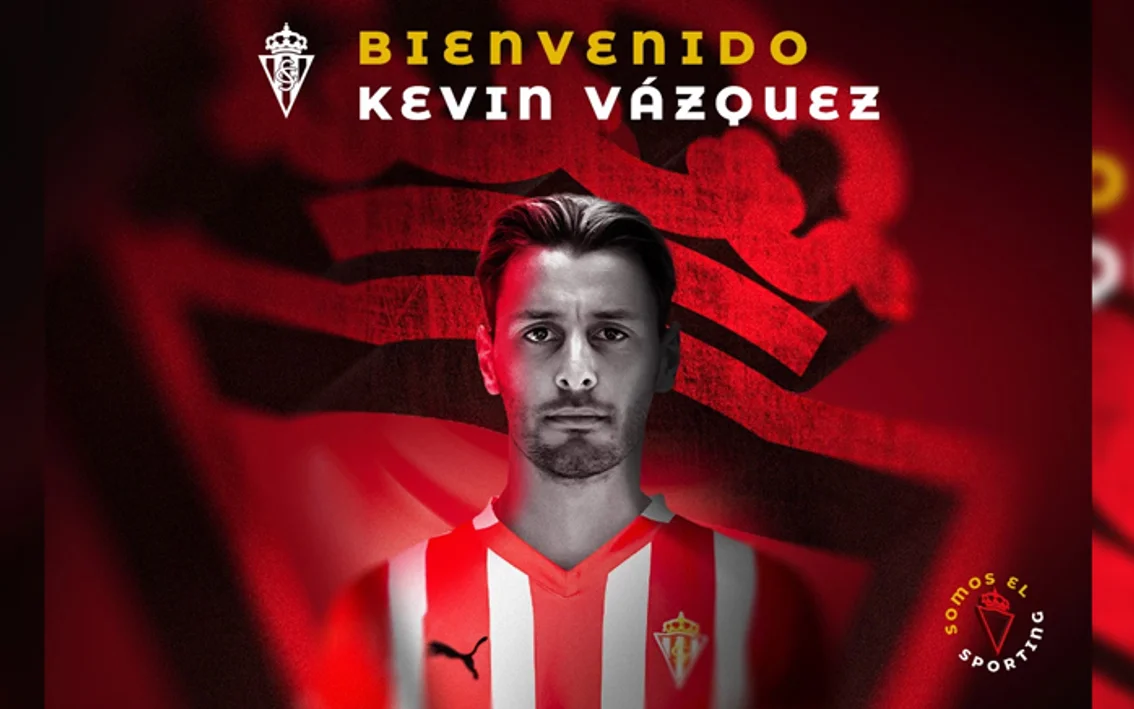 Kevin Vázquez es oficialmente nuevo jugador del Real Sporting tras ...