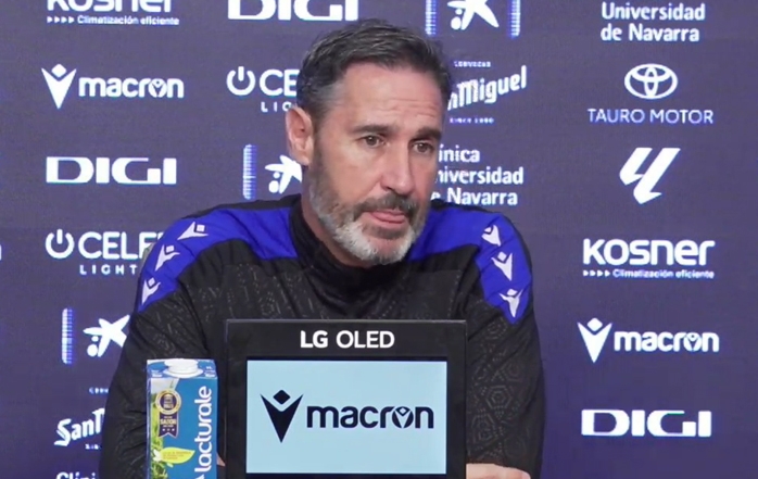 Vicente Moreno, on Budimir, Raúl García, Iker Muñoz, Kike Barja and the party against Las Palmas