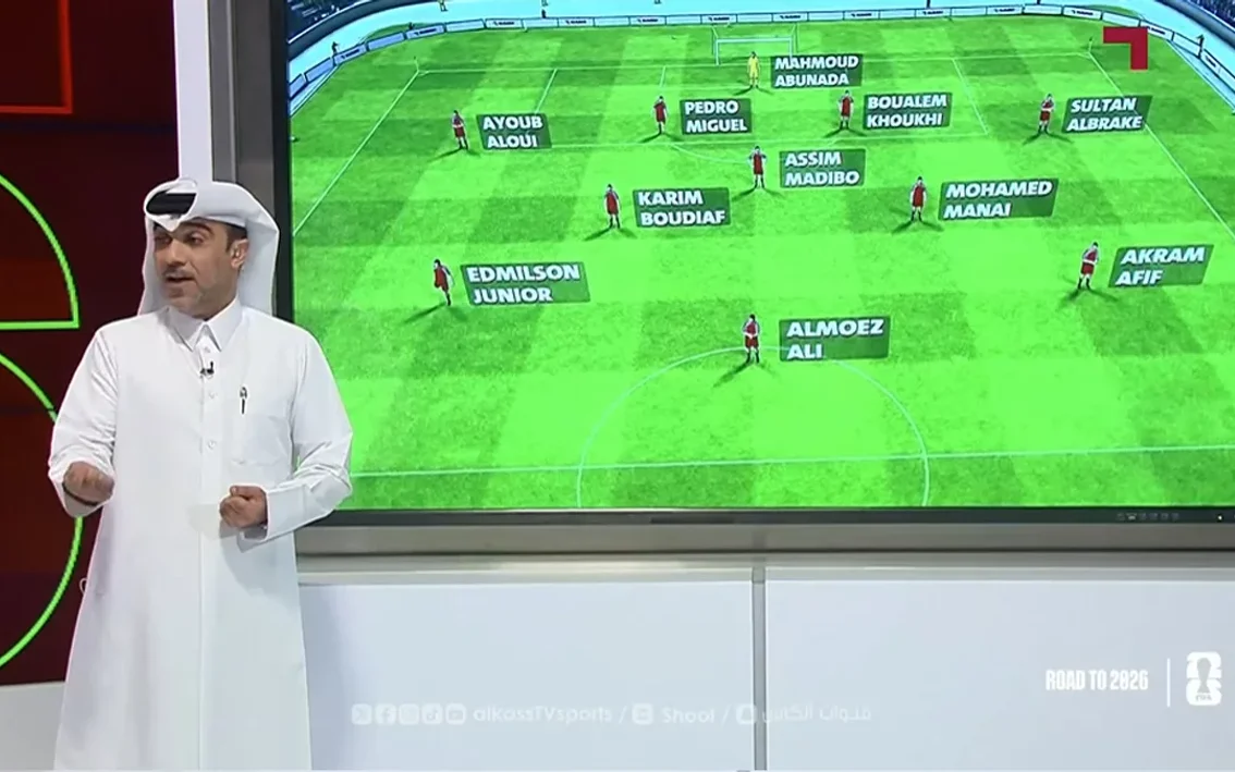 La televisión catarí analiza el posible once de su debut en el Mundial ...