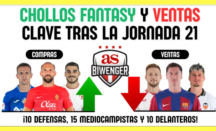 Chollos fantasy, fichajes recomendables y ventas clave en Biwenger tras la J21, por Scouting Biwenger