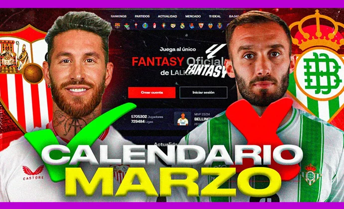 Los mejores y peores equipos fantasy para el calendario de marzo, por Carrasco