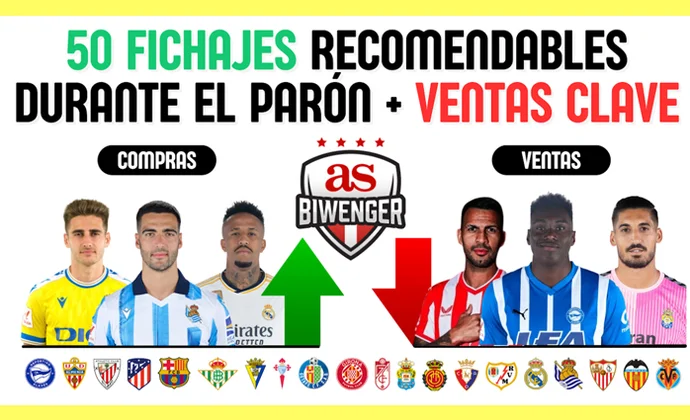 50 fichajes clave y ventas recomendables durante el parón, por Scouting Biwenger