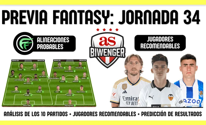 La previa de Scouting Biwenger para la J34: Alineaciones y recomendaciones de cada partido