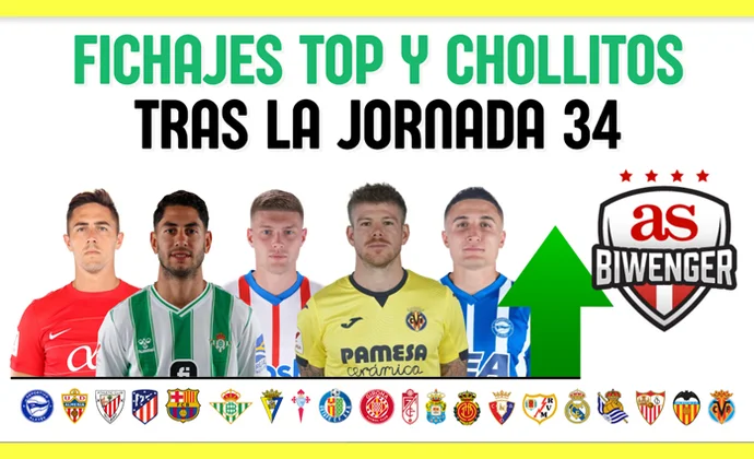 Chollos fantasy, fichajes recomendables y ventas clave en Biwenger tras la J34, por Scouting Biwenger