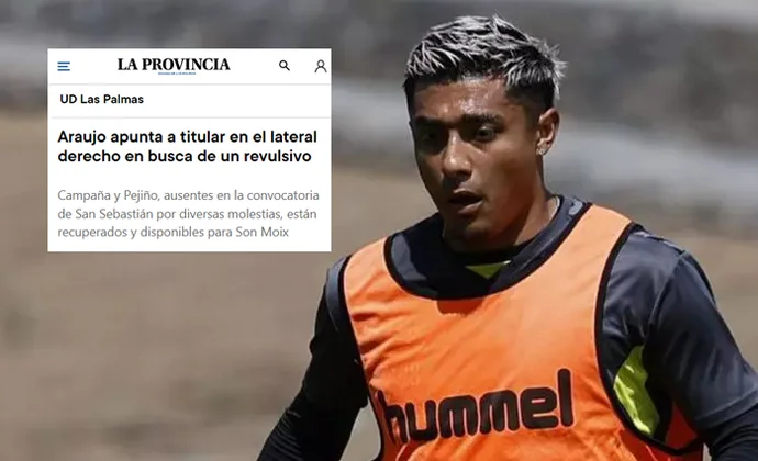 Según La Provincia, Julián Araujo será titular contra el Mallorca