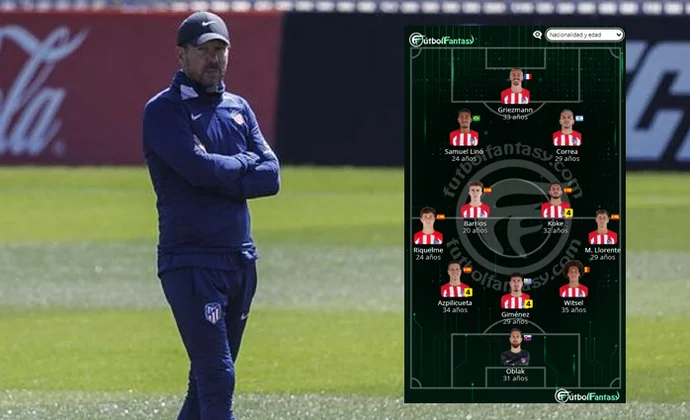 Segundo ensayo de Simeone sin Morata ni De Paul y con Riquelme de carrilero