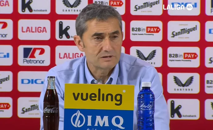 Valverde valoró el empate y habló de Vesga, Herrera, Agirrezabala y Lekue