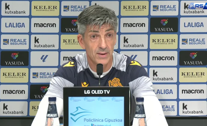 Imanol, sobre Zubimendi, Galán, Turrientes, Kubo, Barrenetxea y el partido contra el Valencia