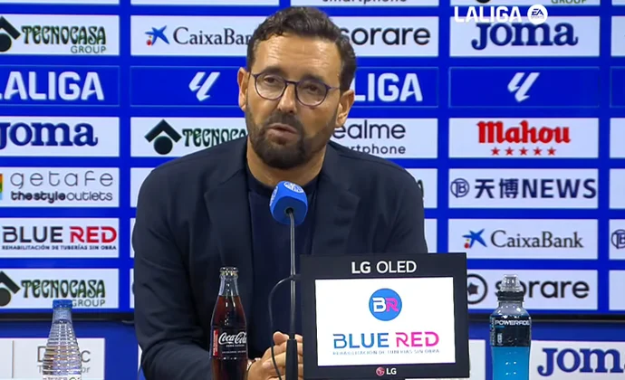 Bordalás analiza la derrota y lamenta los pocos efectivos y el cansancio de los titulares