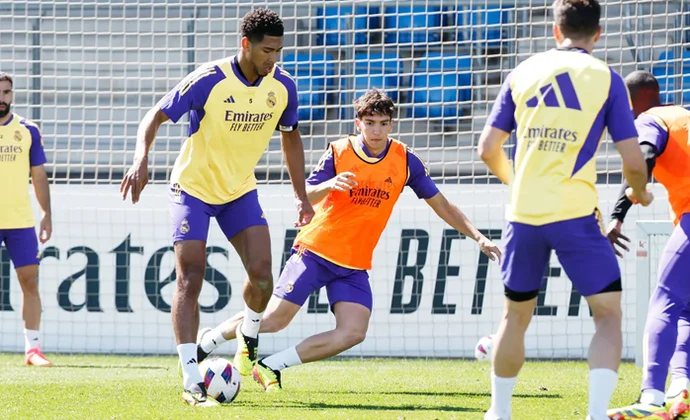 Alaba y Tchouaméni, únicas bajas en la primera sesión de la semana