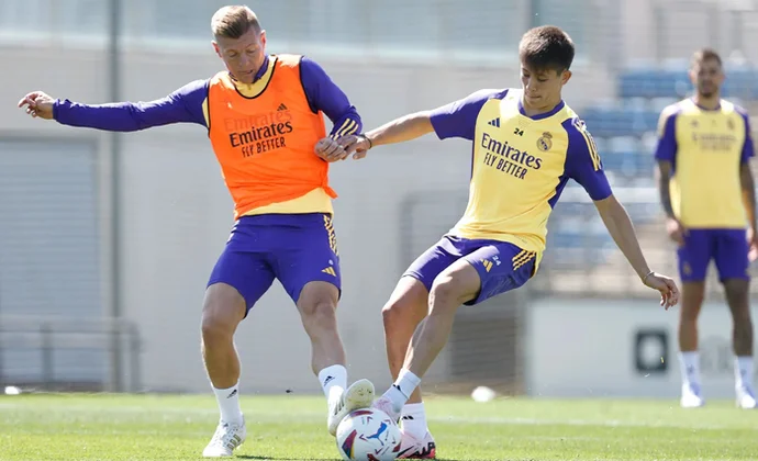 Alaba y Tchouaméni, únicas bajas en la última sesión