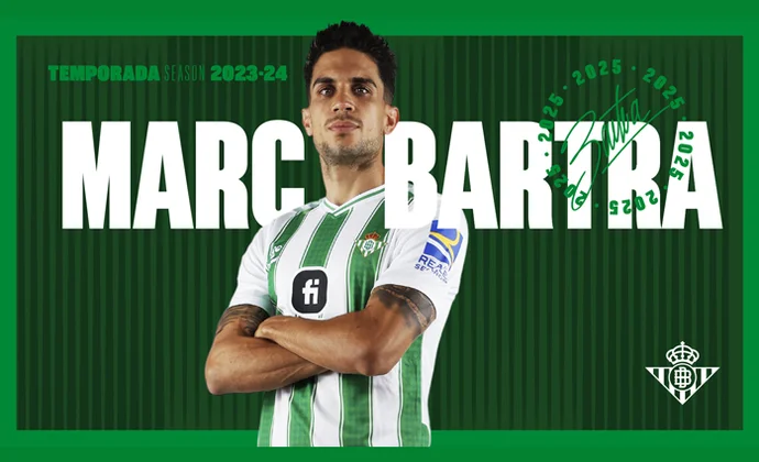 El Betis hace oficial la renovación de Bartra, que terminaba contrato el 30 de junio