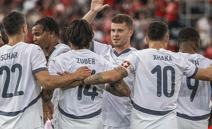 Amistosos internacionales: Suiza 4-0 Estonia. Ficha técnica