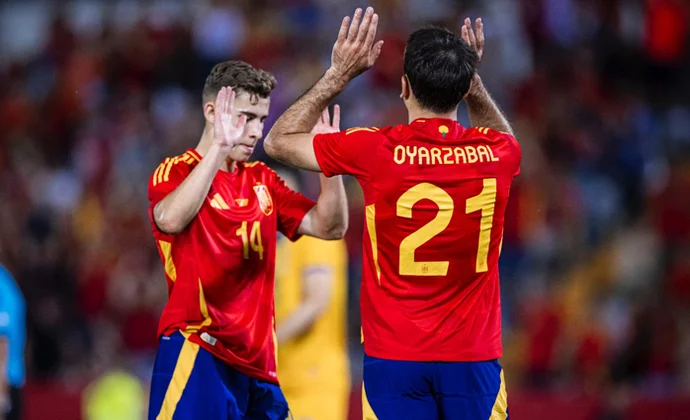 Amistosos internacionales: España 5-0 Andorra. Ficha técnica
