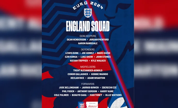 Southgate anuncia los últimos descartes y define la lista definitiva