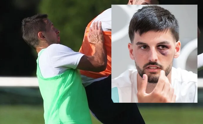 Grillitsch y Maksimovic se ejercitan con normalidad tras el choque sufrido durante el amistoso