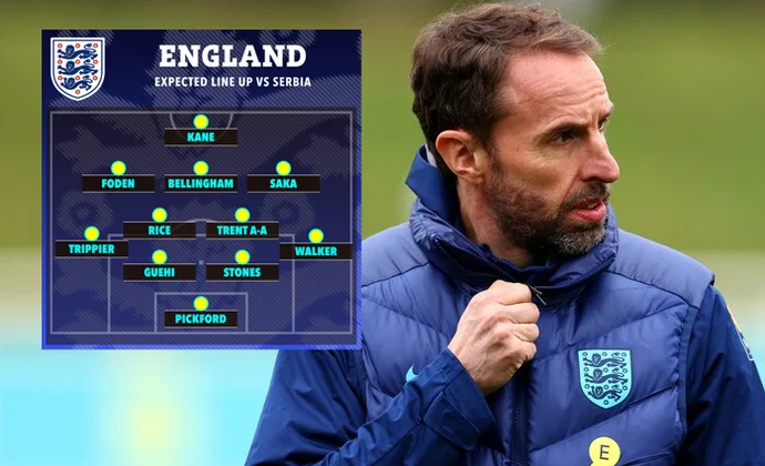 The Sun revela el once inicial de Inglaterra para enfrentarse a Serbia