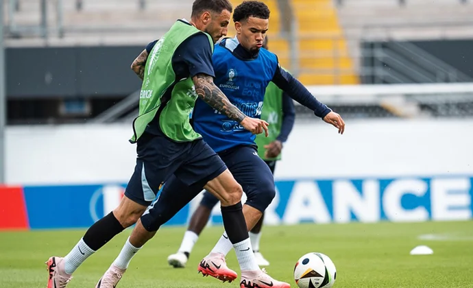 Tchouaméni y Coman completan la sesión y la enfermería se vacía