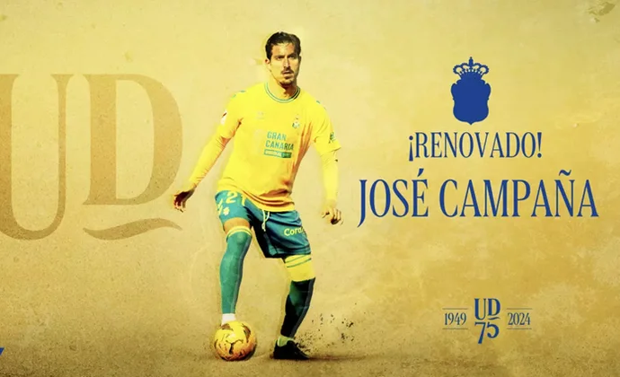 Las Palmas hace oficial la renovación de José Campaña, que finalizaba contrato