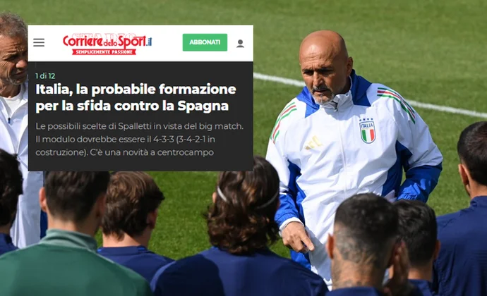 Corriere dello Sport apuesta por una novedad en el once de Spalletti contra España