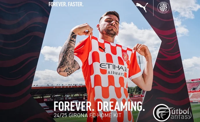 El Girona presenta su primera equipación para la temporada 24/25