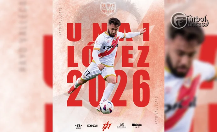El Rayo anuncia la renovación de Unai López, que finalizaba contrato
