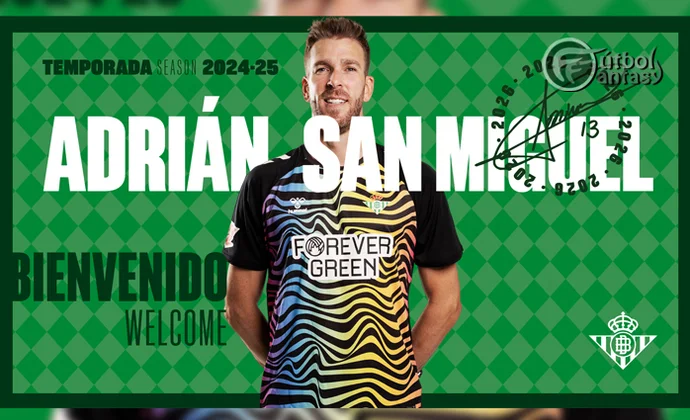 Adrián San Miguel es oficialmente nuevo portero del Real Betis