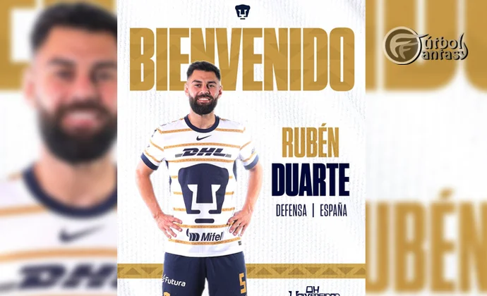 Rubén Duarte es oficialmente nuevo jugador de Pumas