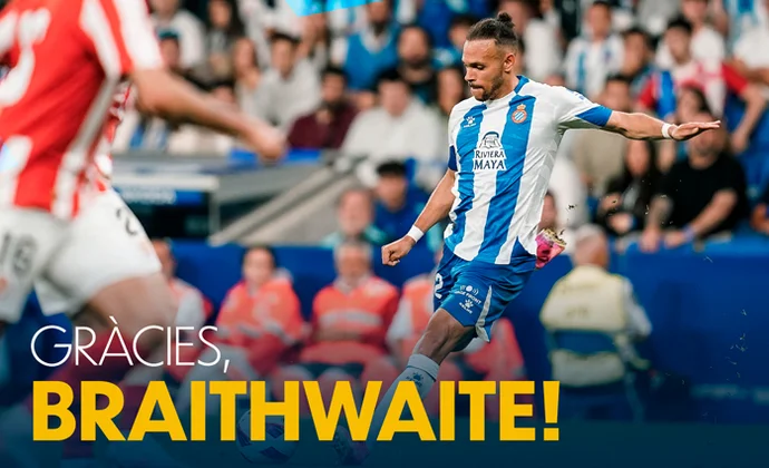 Braithwaite deja de ser oficialmente jugador del Espanyol