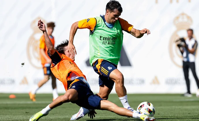 Primera sesión del Real Madrid en Valdebebas con muy pocos efectivos