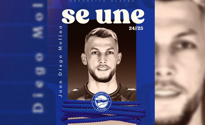 Juan Diego Molina 'Stoichkov' es oficialmente nuevo jugador del Alavés