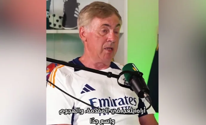 A Ancelotti no le preocupa la posición de Mbappé en el campo