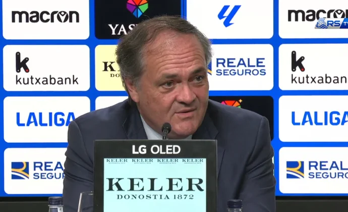 Aperribay presenta a Javi López y habla claro de Merino, Le Normand, Navarro, Javi Guerra y Mayoral