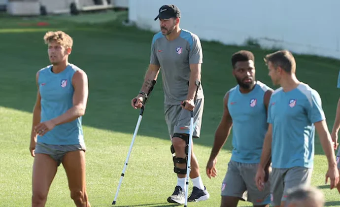 Simeone ensaya con un novedoso once para enfrentarse el sábado al Getafe