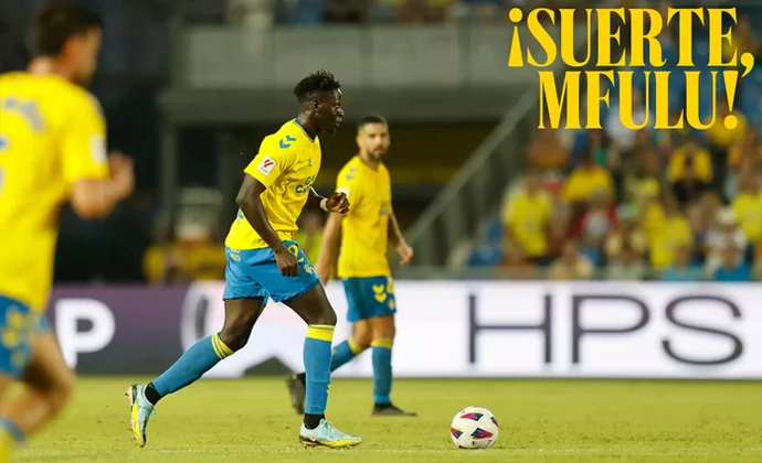 Las Palmas hace oficial la rescisión del contrato de Mfulu, que apunta al Deportivo