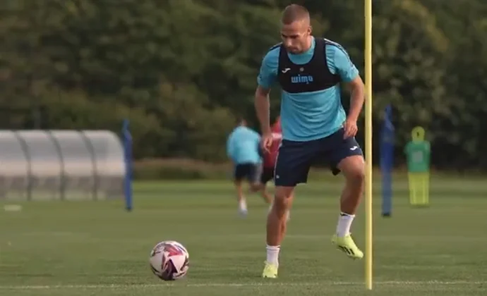 Franquesa, aparentemente recuperado de las molestias que le impidieron jugar contra el Burnley