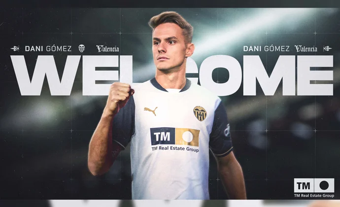 El Valencia hace oficial el fichaje de Dani Gómez tras cerrarse los detalles