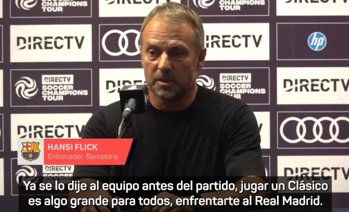 Flick valoró la victoria y abre las puertas del primer equipo a Pau Víctor