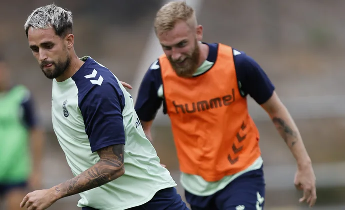 Las Palmas retoma los entrenamientos pendiente de las molestias de Viti Rozada