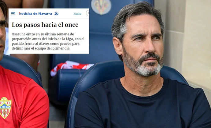 Vicente Moreno tiene el primer once casi perfilado, según Noticias de Navarra