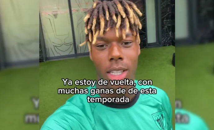 Nico Williams adelanta su vuelta en Lezama y deja entrever que se queda