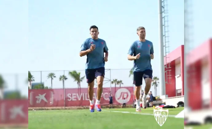 Acuña y Montiel se ejercitan en solitario tras regresar de vacaciones