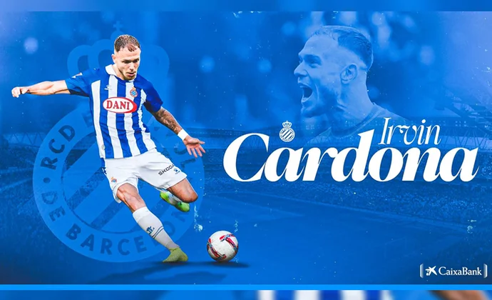 Irvin Cardona es oficialmente nuevo jugador del Espanyol