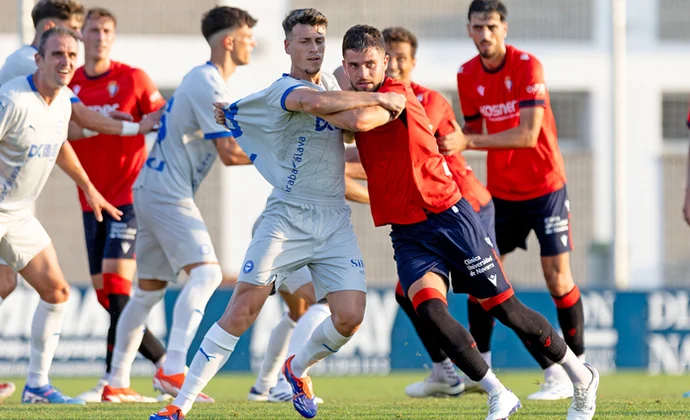 Ficha técnica del amistoso: Osasuna 1-2 Alavés
