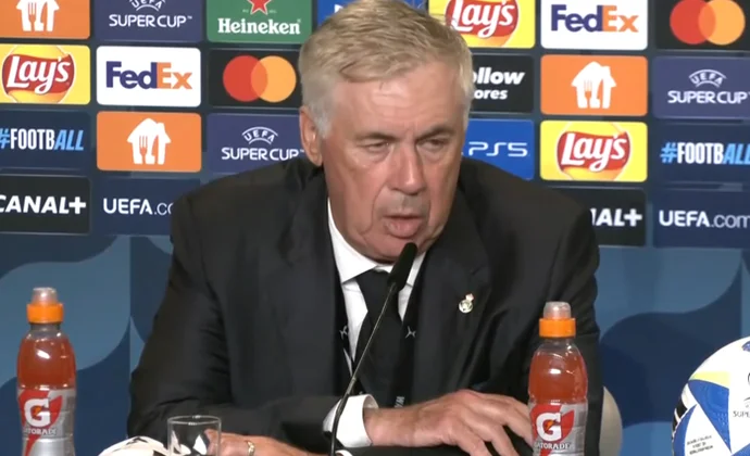 Ancelotti celebra el título y habla de Mbappé, Alaba, Tchouaméni, Valverde y Bellingham