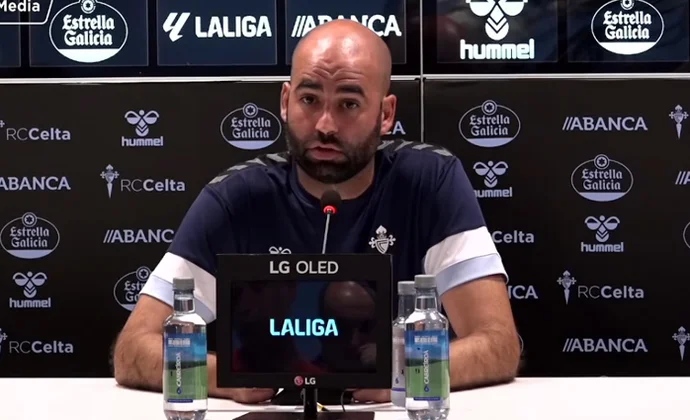 Giráldez habla de Guaita, De la Torre, Kevin, Paciencia, Javi Rodríguez, Borja Iglesias, Moriba, los descartes, la portería y el Alavés