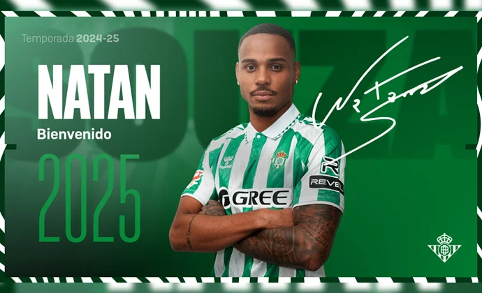 Natan es oficialmente nuevo jugador del Real Betis