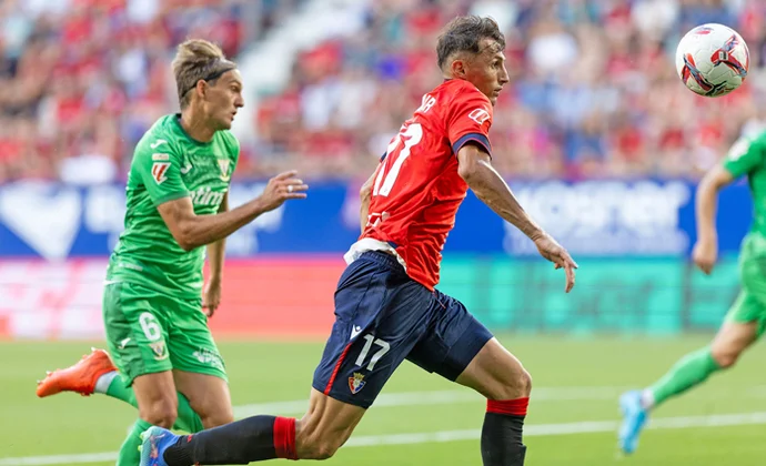 Jornada 1: Osasuna 1-1 Leganés. Estadísticas y puntos fantasy