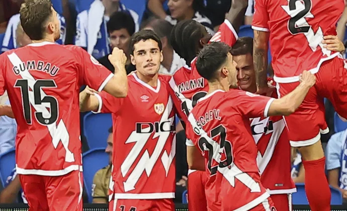 Jornada 1: Real Sociedad 1-2 Rayo. Estadísticas y puntos fantasy