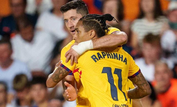 Jornada 1: Valencia 1-2 Barcelona. Estadísticas y puntos fantasy